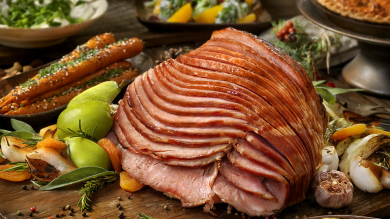 Maple glazed spiral ham