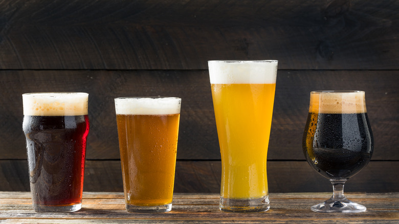 A lineup of different IPAs