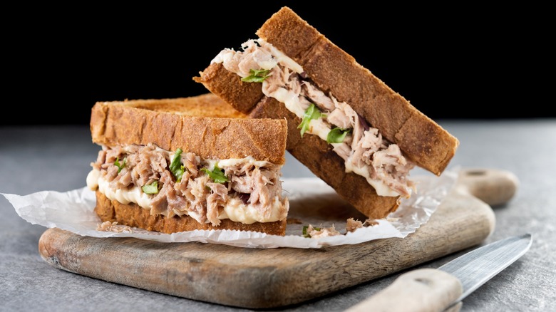 Sandwiches with mayo filling