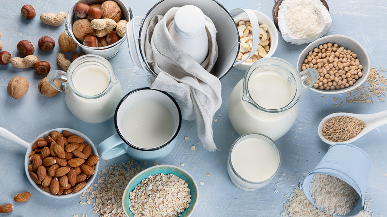 nuts milk oatmeal