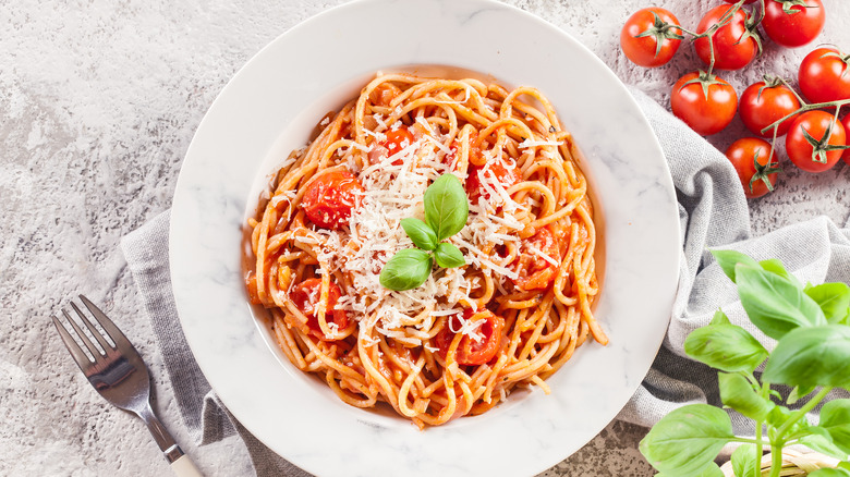 Pasta with parmesan