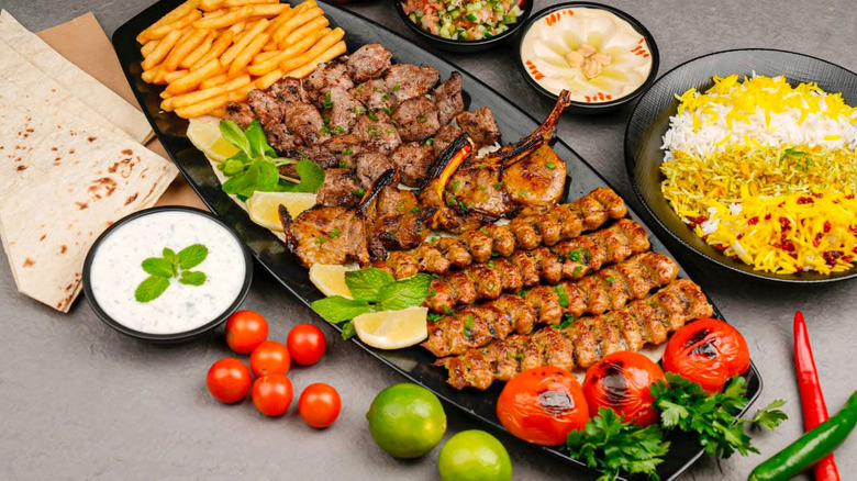 variety of meats on a platter