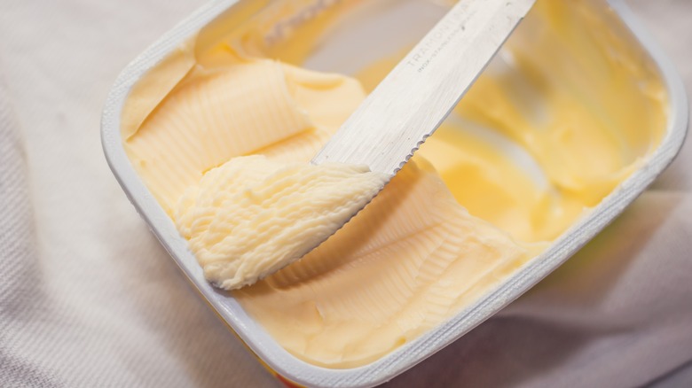 margarine in the tub