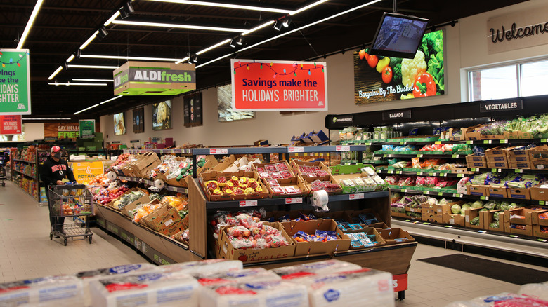shopping at Aldi