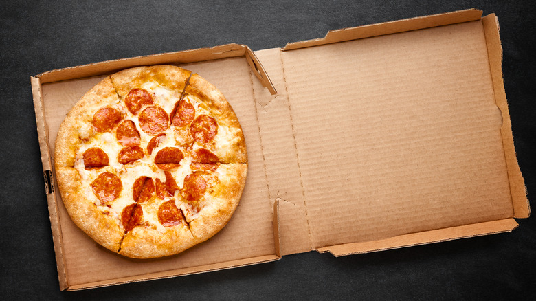Pizza in a pizza box