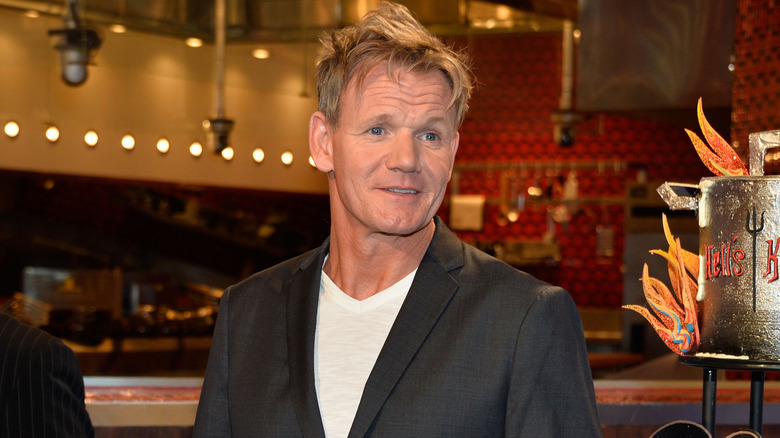 Gordon Ramsay on Hell's Kitchen set