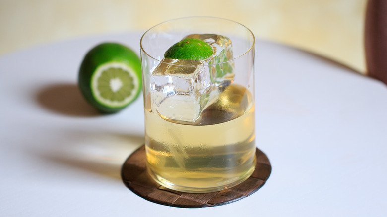 clarified margarita with ice