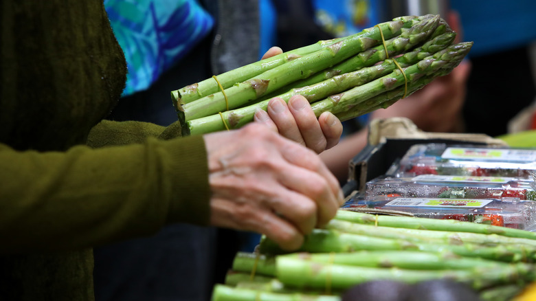 bunches of asparagus