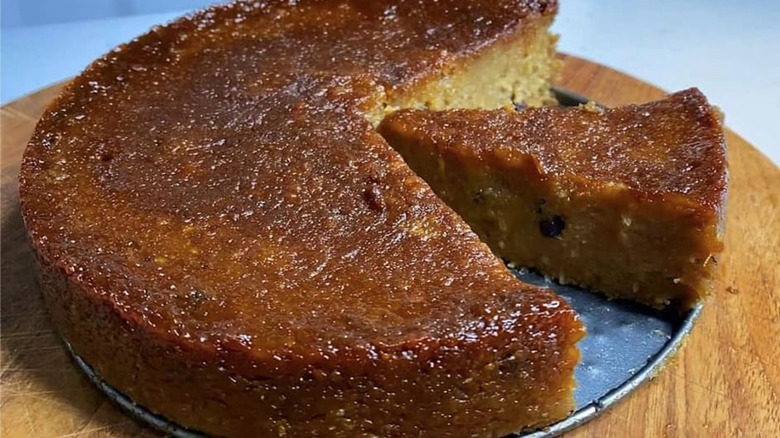 Jamaican sweet potato pudding