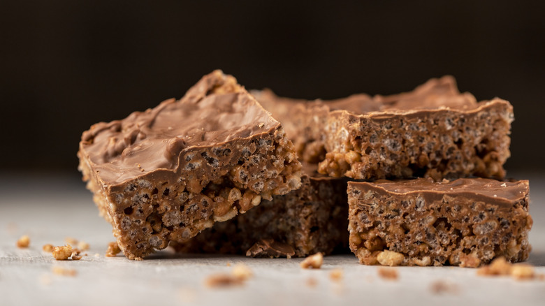 chocolately Rice Krispie treats