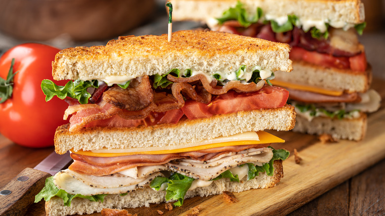 Club sandwich close up
