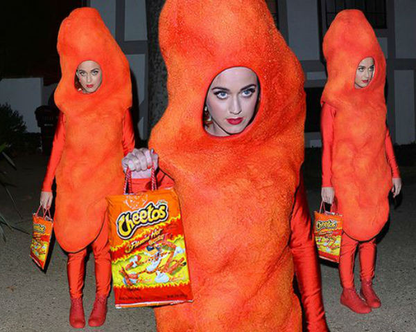 Katy Perry Dressed Up Like a Cheeto for Halloween