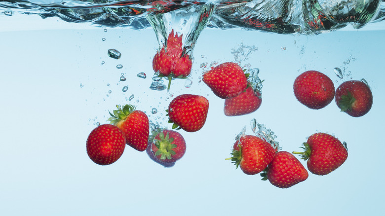 strawberry water