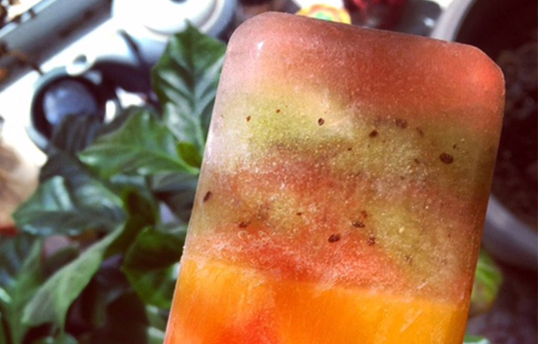 Kiwi, Watermelon, Peach Ice Pops