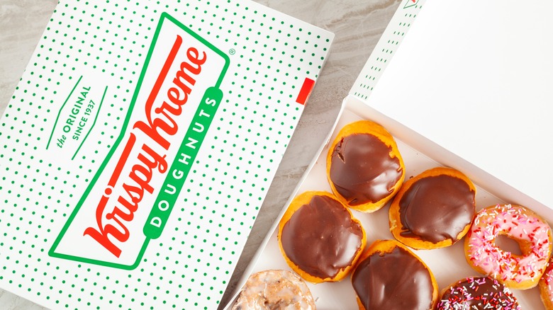 Box of Krispy Kreme Doughnuts