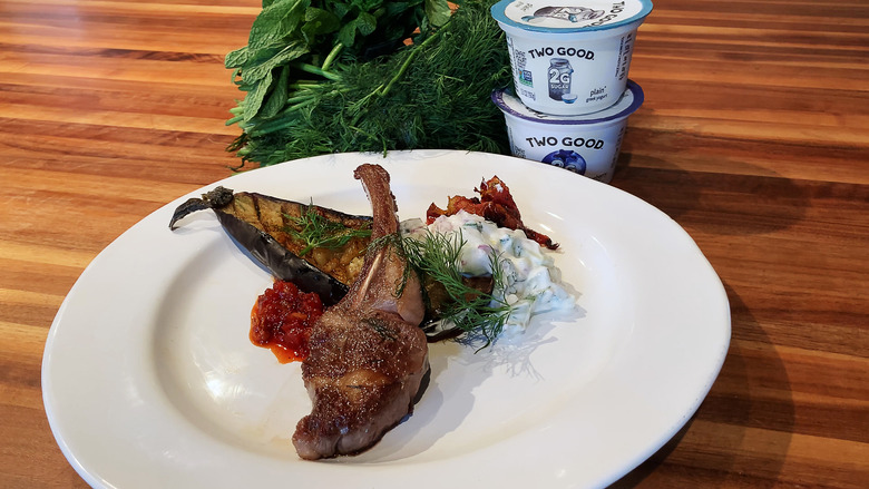 Lamb and Eggplant With Yogurt Relish