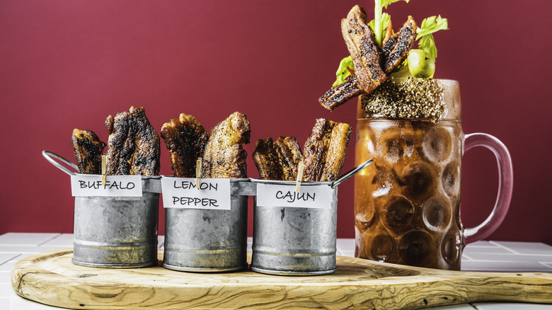 bacon flight and bloody mary 