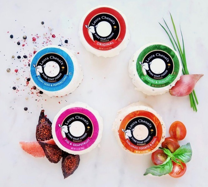 Laura Chenel's Goat Cheese tops Watermelon, Blueberries and Radishes in this Summer Salad