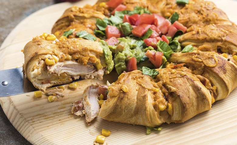 Leftover Turkey Taco Crescent Ring