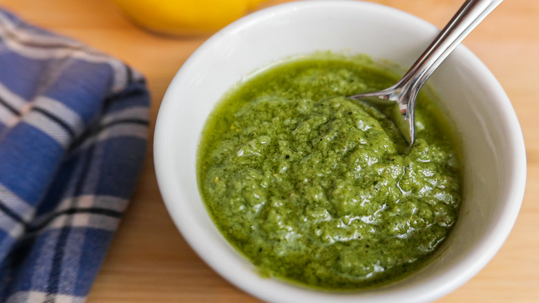 Lemon basil pesto