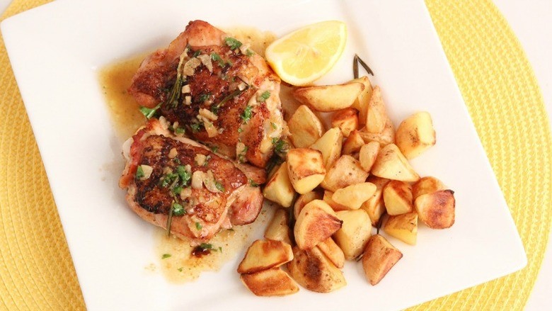 Lemon Butter Roasted Chicken Thighs