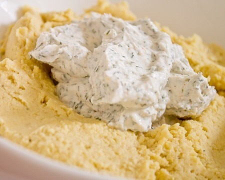 lemon hummus with lebneh