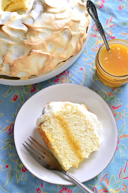 Lemon Meringue Angel Food Cake