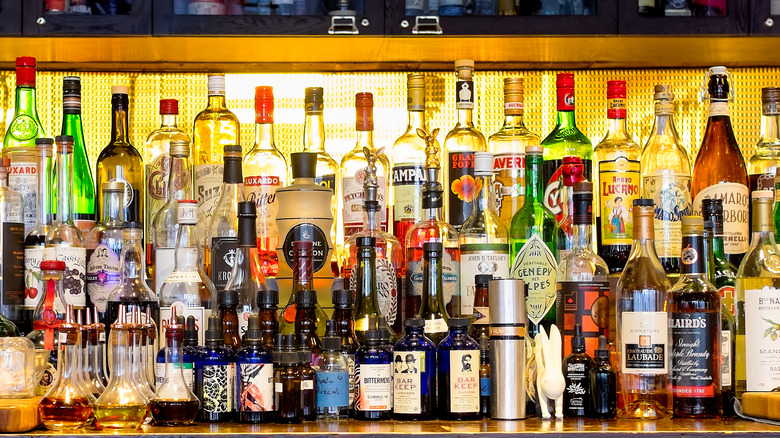 bar bottle display