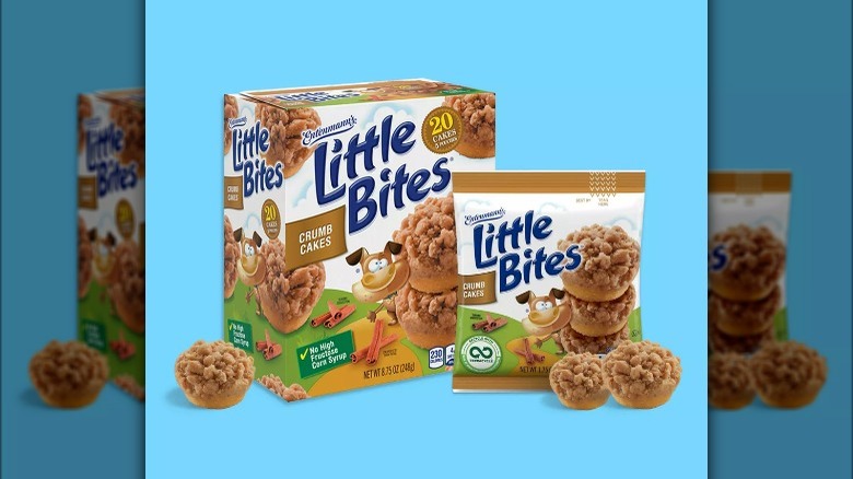 A box of Crumb Cake Little Bites.