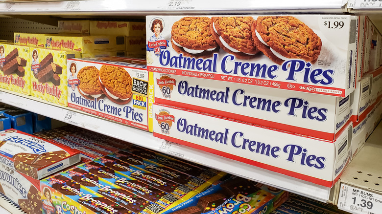 Little Debbie snacks filling shelves