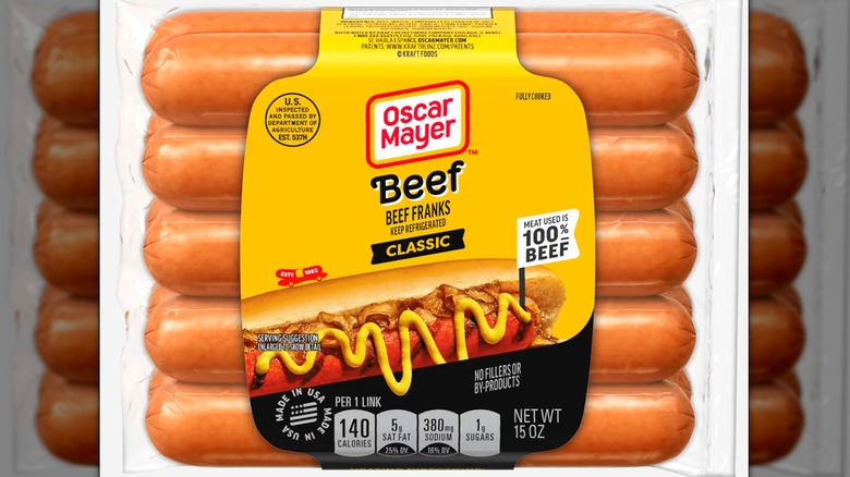 Oscar Mayer Classic Beef Franks Hot Dogs packaging