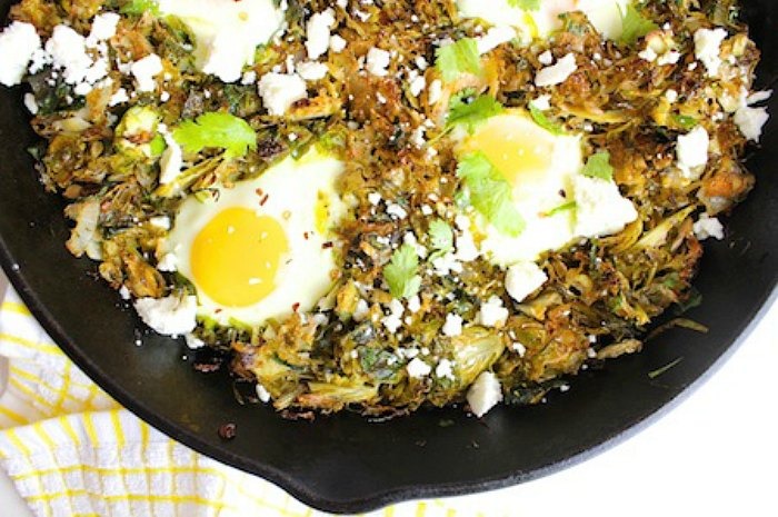 Roasted Brussels Sprout Egg Bake