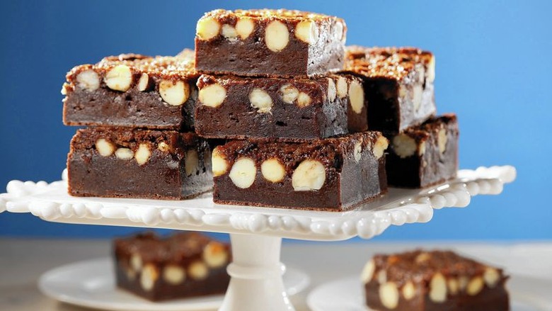 Macadamia Nut Brownies With Fig Chutney Glaze recipe - The Daily Meal