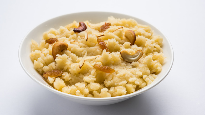 Bowl of sooji halwa