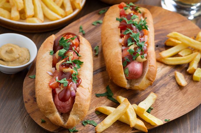 Spicy Mango-Pineapple Hot Dogs