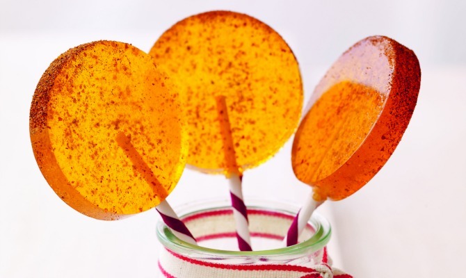 Mango-Chili Lollipops
