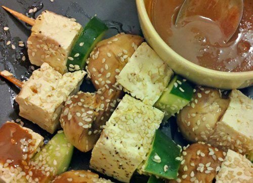 Marinated Tofu Skewers