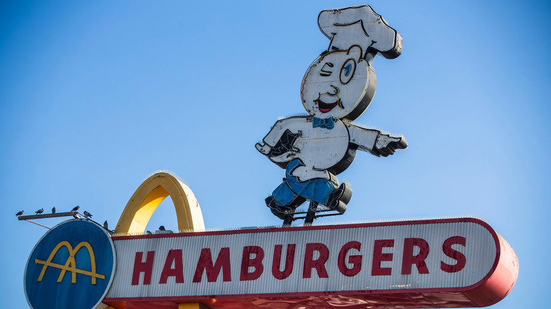 Speedee sign over McDonald's