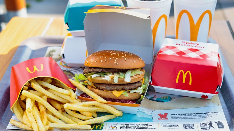 McDonald's meal on tray
