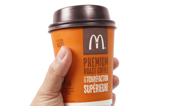 McDonald's coffee and hand