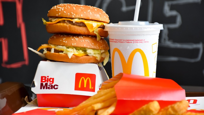 McDonald's meal on tray