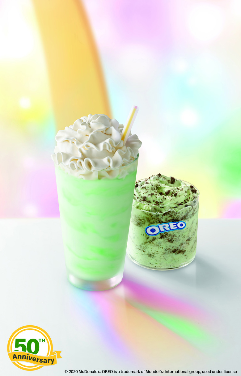 Shamrock Shake and Oreo Shamrock McFlurry