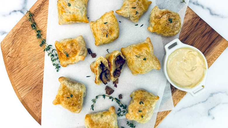pastries with mushroom filling