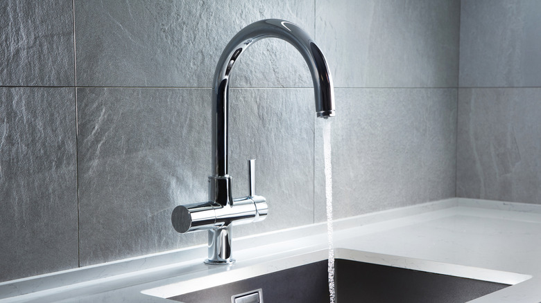 faucet on