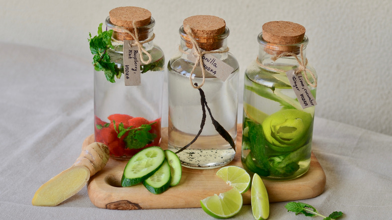 vodka infusing with fruits