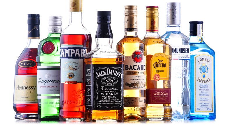 bottles of spirits