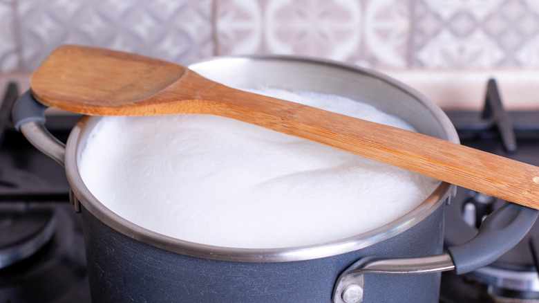 Milk Boiling Over in Pot