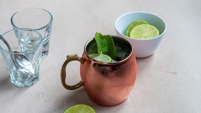 a Moscow mule cocktail