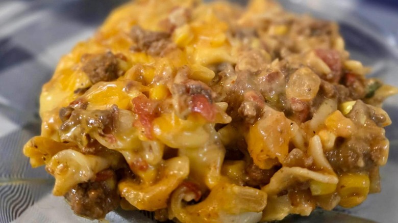 Close up of serving of tallerine in a bowl