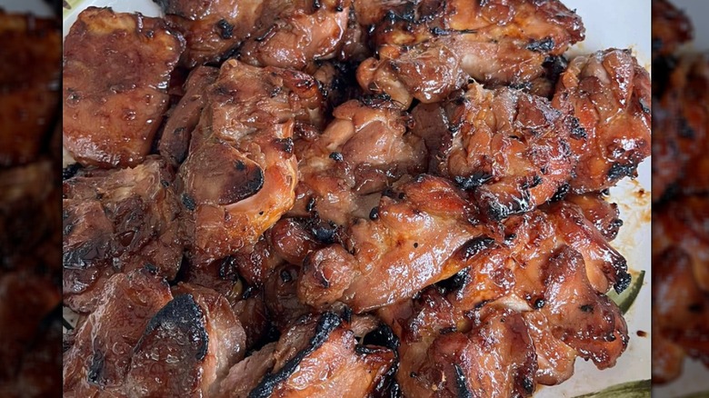 Close up of Seattle-style teriyaki meat
